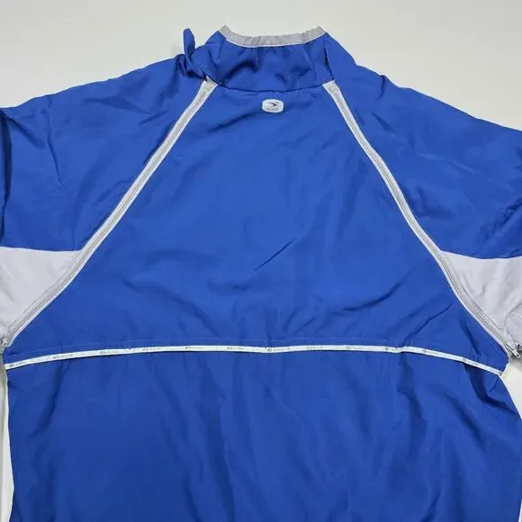 SUGOI Jacket Mens XL Convertible Sleeves Vest Cycling Blue White Reflective 3m - Picture 4 of 16